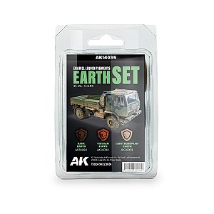 Conjunto Pigmento Líquido EARTH - AK Interactive (Box x3 35ml)