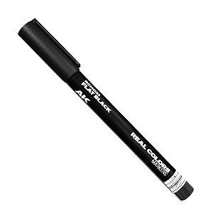 Marcador Acrílico Real Colors - FLAT BLACK - AK Interactive