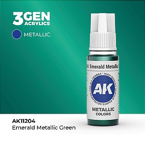 Tinta Metálica EMERALD METALLIC GREEN - AK Interactive (17ml)