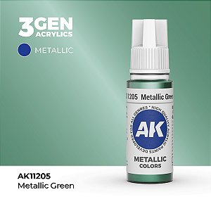 Tinta Metálica METALLIC GREEN - AK Interactive (17ml)