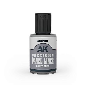 PRECISION Panel Line Wash - LIGHT GREY - Ak Interactive (30ml)