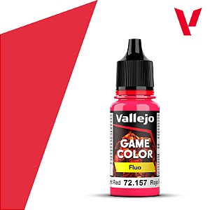 Tinta Acrílica Game Color FLUORESCENT RED - Vallejo (18ml)