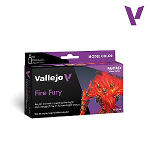 Conjunto Tintas Acrílicas Model Color FIRE FURY: FANTASY COLOR SERIES - Vallejo (Box x6 18ml)