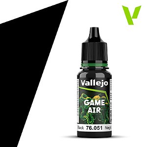 Tinta Acrílica Game Air BLACK - Vallejo (18ml)