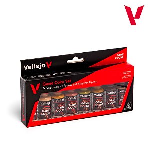 Conjunto Tintas Acrílicas Game Color SKIN TONES - Vallejo (Box x8 18ml)