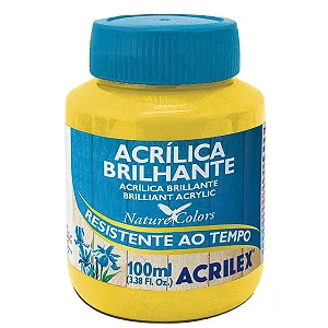 Tinta Acrílica Brilhante AMARELO LIMÃO - Acrilex (100ml)