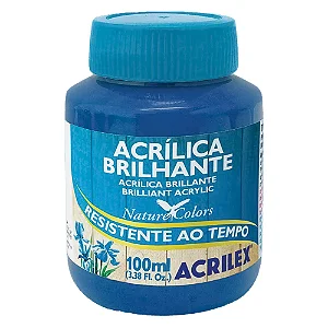Tinta Acrílica Brilhante AZUL TURQUESA - Acrilex (100ml)