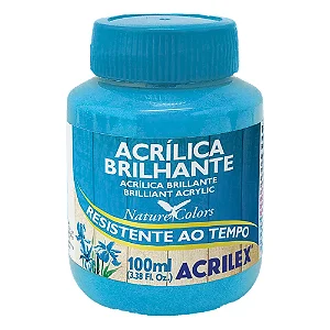 Tinta Acrílica Brilhante AZUL CELESTE - Acrilex (100ml)