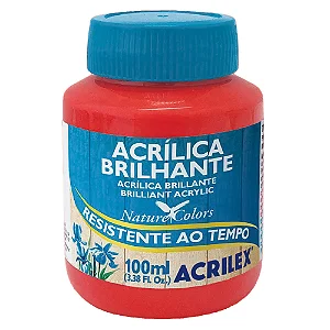 Tinta Acrílica Brilhante VERMELHO FOGO - Acrilex (100ml)