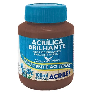 Tinta Acrílica Brilhante MARROM - Acrilex (100ml)