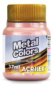 Tinta Metálica ROSÉ GOLD - Acrilex (37ml)