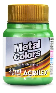 Tinta Metálica VERDE MUSGO - Acrilex (37ml)