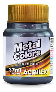 Tinta Metálica PRETO - Acrilex (37ml)