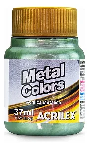 Tinta Metálica VERDE OLIVA - Acrilex (37ml)