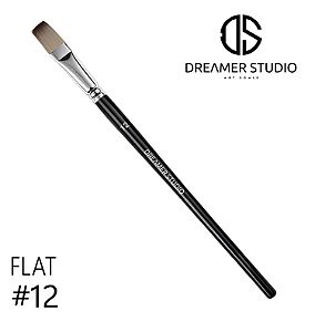 Pincel Flat de Nylon - Dreamer Studio - nº 12