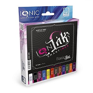 Conjunto Tintas Acrílicas: IONINKS BASIC SET - IONIC Smart Colors (12x 17ml)