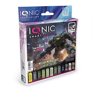 Conjunto Tintas Acrílicas: Mecha Mobile Suit - GREEN COLORS - IONIC Smart Colors (12x 20ml)
