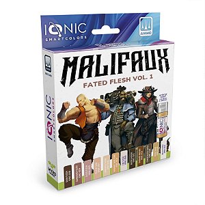 Conjunto Tintas Acrílicas: Malifaux - FATED FLESH Vol 1. - IONIC Smart Colors (12x 20ml)