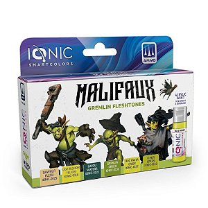 Conjunto Tintas Acrílicas: Malifaux - GREMLIN FLESHTONES - IONIC Smart Colors (6x 20ml)