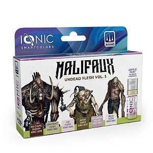 Conjunto Tintas Acrílicas: Malifaux - UNDEAD FLESH Vol 1. - IONIC Smart Colors (6x 20ml)