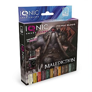 Conjunto Tintas Acrílicas: Malediction - PRIMAL BLOOD - IONIC Smart Colors (12x 20ml)