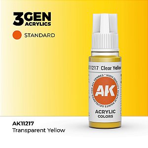 Tinta Acrílica CLEAR YELLOW - AK Interactive (17ml)