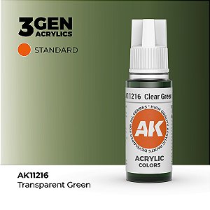 Tinta Acrílica CLEAR GREEN - AK Interactive (17ml)