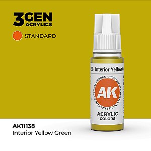 Tinta Acrílica INTERIOR YELLOW GREEN - AK Interactive (17ml)