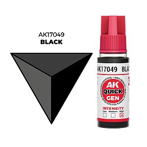 Tinta Acrílica Quick Gen BLACK - AK Interactive (18ml)