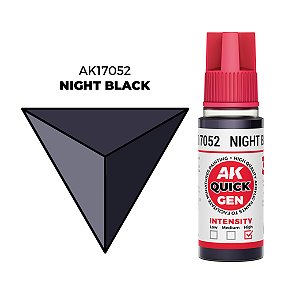 Tinta Acrílica Quick Gen NIGHT BLACK - AK Interactive (18ml)