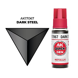 Tinta Acrílica Metálica Quick Gen DARK STEEL - AK Interactive (18ml)
