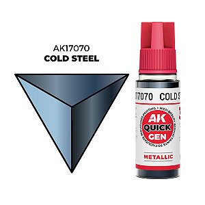 Tinta Acrílica Quick Gen COLD STEEL - AK Interactive (18ml)