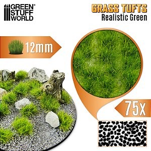 Tufos de grama VERDE REALISTA - Green Stuff World (12mm - XXL)
