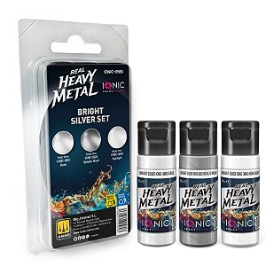 Conjunto Metálico Real Heavy Metal BRIGHT SILVER - IONIC Smart Colors (box x3 20ml)