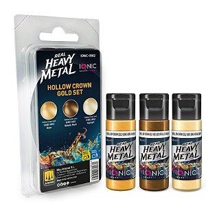 Conjunto Metálico Real Heavy Metal HOLLOW CROWN GOLD - IONIC Smart Colors (Box x3 20ml)