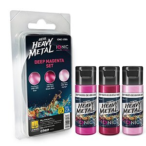 Conjunto Metálico Real Heavy Metal DEEP MAGENTA - IONIC Smart Colors (Box x3 20ml)
