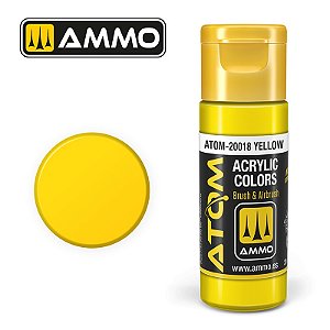 Tinta Acrílica ATOM COLOR - YELLOW - AMMO (20ml)