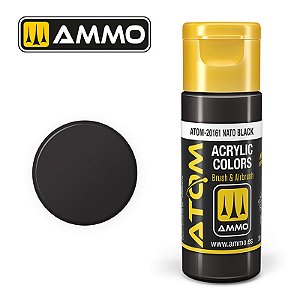 Tinta Acrílica ATOM COLOR - NATO BLACK- AMMO (20ml)
