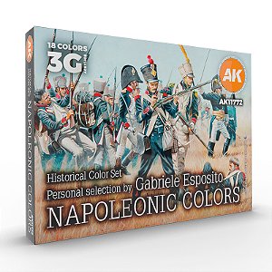 Conjunto de Tintas Acrílicas SIGNATURE SET NAPOLEONIC COLORS BY GABRIELE ESPOSITO - AK Interactive (Box x18 18ml)