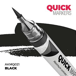 Marcador Acrílico Quick Markers - BLACK - AK Interactive