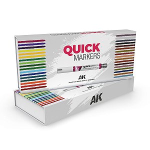 Estojo de Luxo Marcadores Acrílicos Quick Markers- AK Interactive (34 cores)