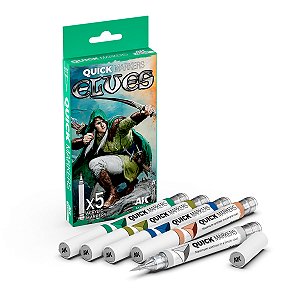 Conjunto Marcadores Acrílicos Quick Markers ELVES - AK Interactive (5 cores)