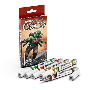 Conjunto Marcadores Acrílicos Quick Markers ORCS - AK Interactive (5 cores)