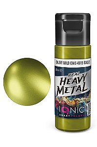 Tinta Metálica Acrílica Real Heavy Metal - OLIVE GOLD (BASE) - IONIC Smart Colors (20ml)