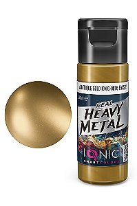 Tinta Metálica Acrílica Real Heavy Metal - ANTIQUE GOLD (BASE) - IONIC Smart Colors (20ml)