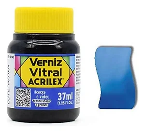 Verniz Vitral AZUL TURQUESA - Acrilex (37ml)