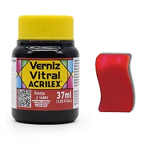 Verniz Vitral VERMELHO FOGO - Acrilex (37ml)