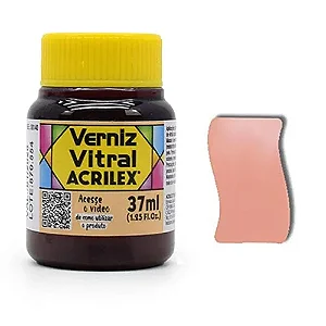 Verniz Vitral AMARELO PÊSSEGO - Acrilex (37ml)