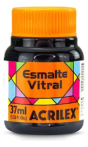 Esmalte Vitral PRETO - Acrilex (37ml)