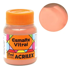 Esmalte Vitral AMARELO PÊSSEGO - Acrilex (37ml)